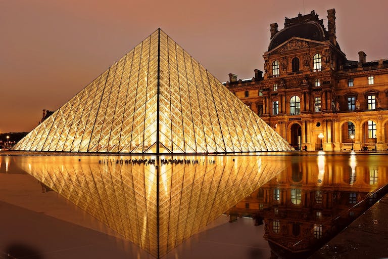 Clear Glass Museum during Golden Hour Paris