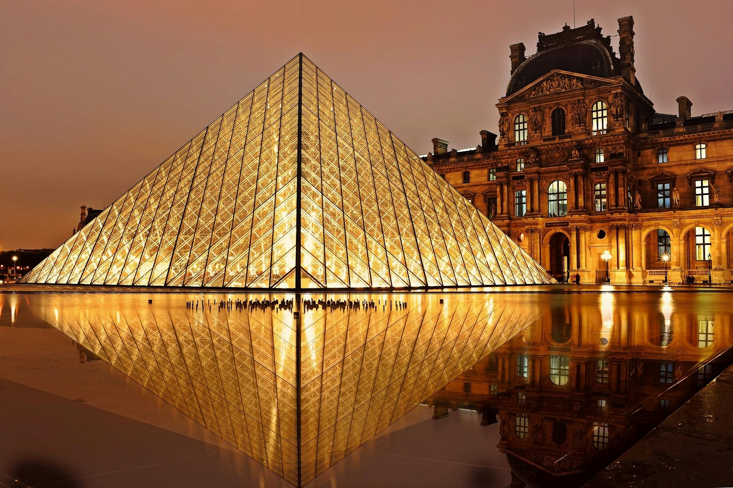 Clear Glass Museum during Golden Hour Paris