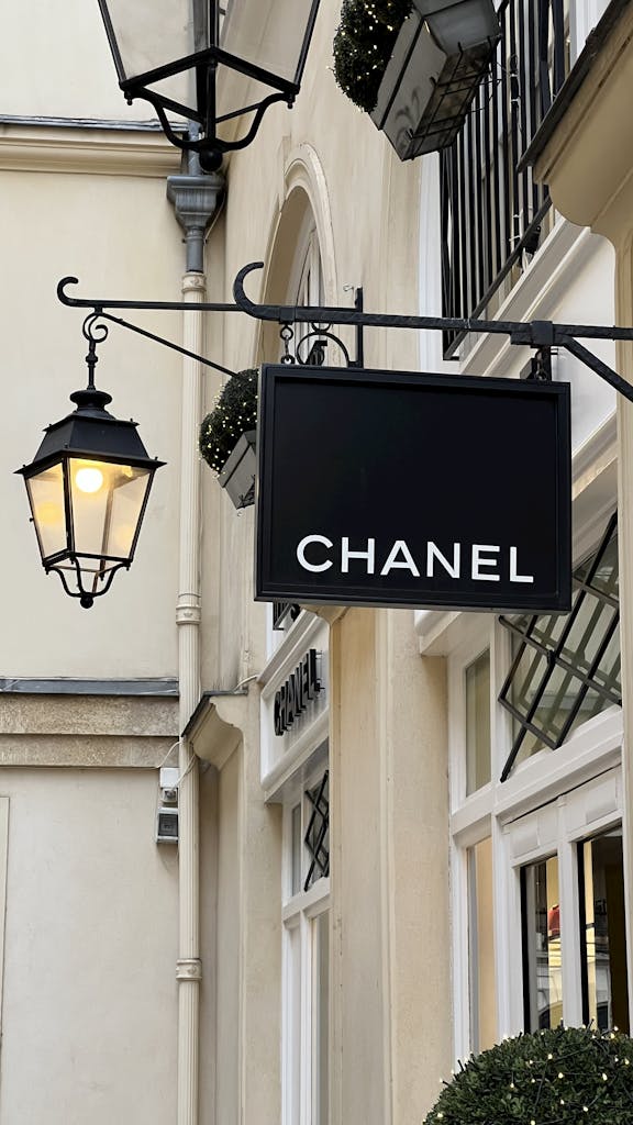 Black and White Chanel Store Signage